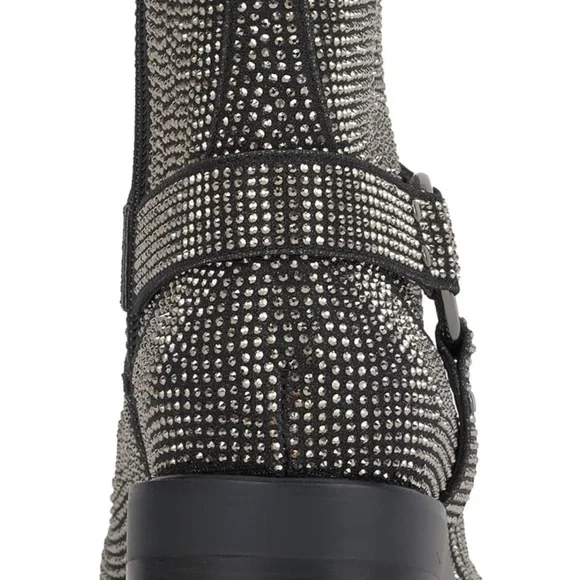 Jessica Simpson Womens Ceridwen Satin Block Heel Ankle Boots - Picture 7 of 9